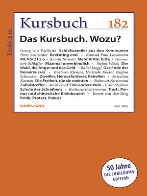 cover image of Kursbuch 182